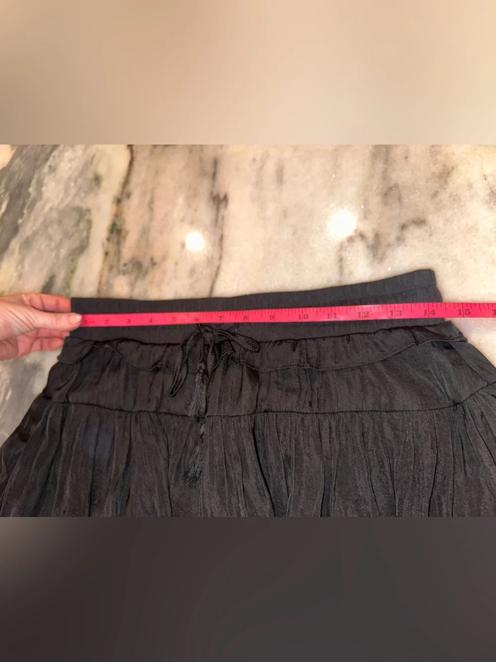 Day + Moon Size Large Black‎ Tiered Ruffle Mini Skort Boutique